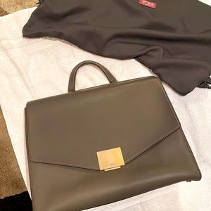 Tumi leather messenger bag